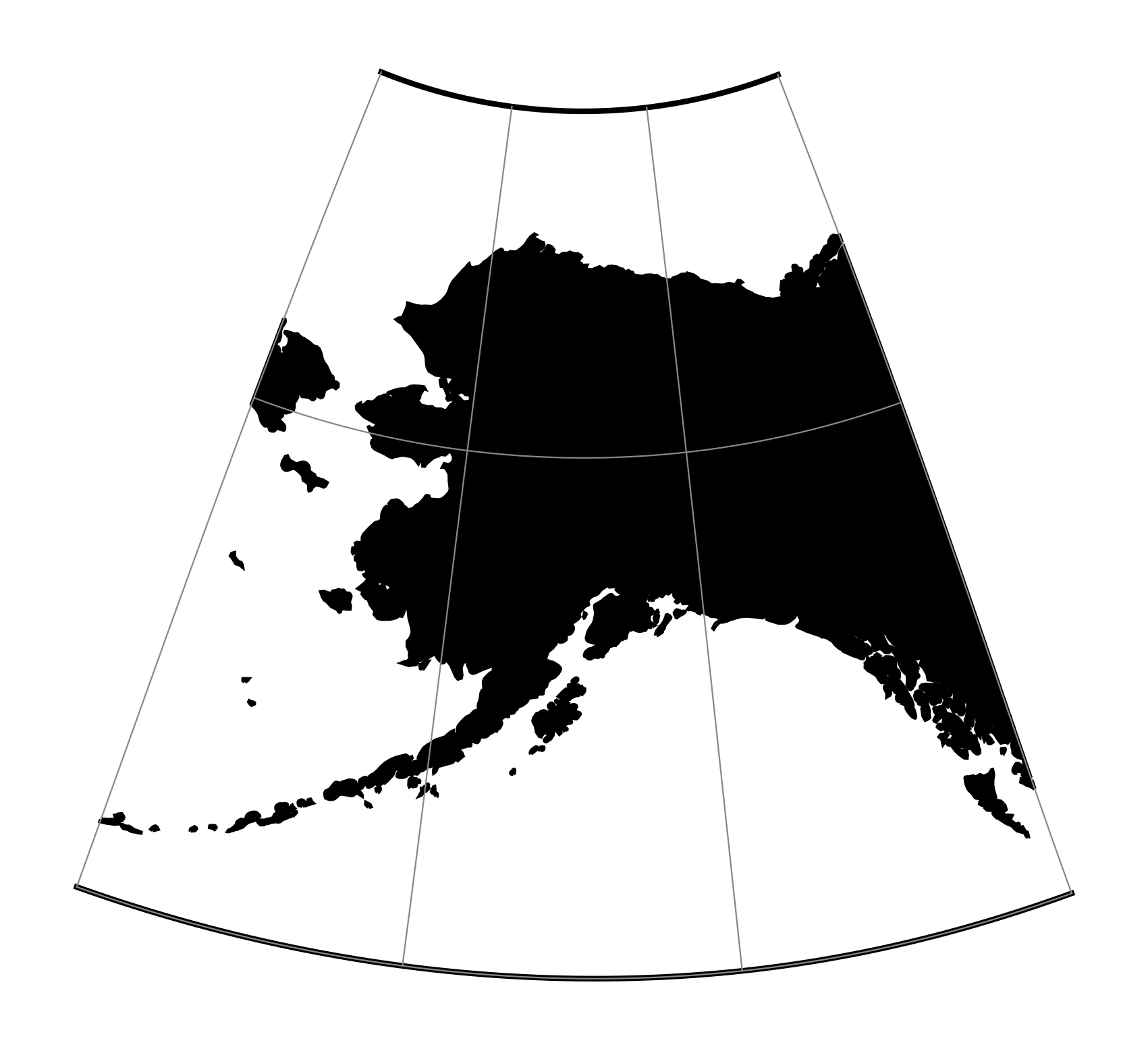Modified Stereographic of Alaska