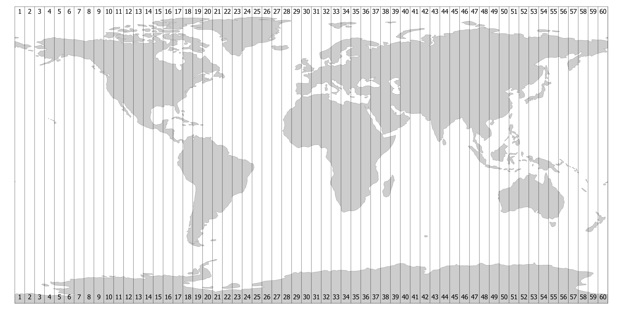 Universal Transverse Mercator (UTM) zones